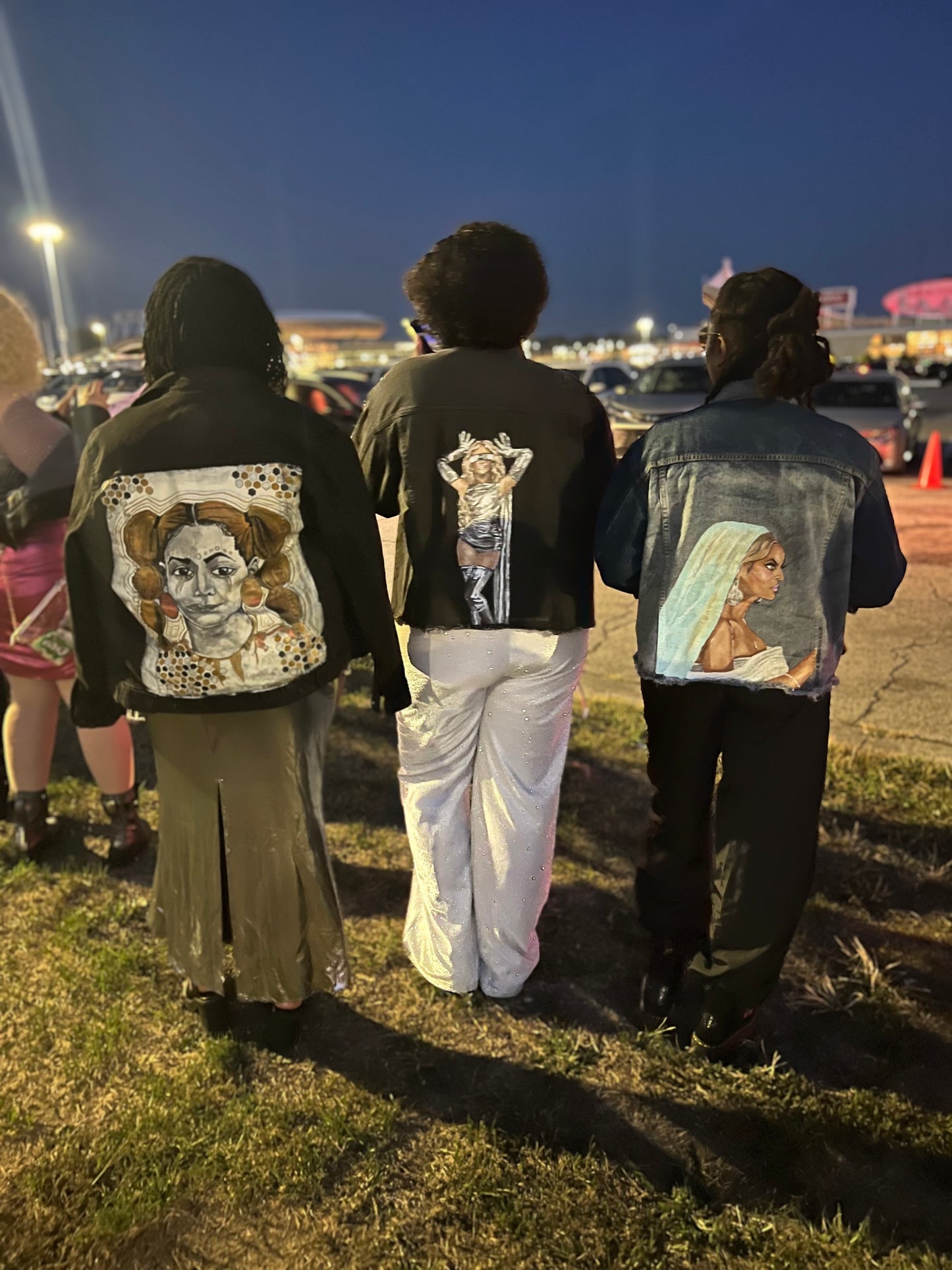 “Queen Bee” Hand-Painted Denim Jacket - Custom Beyoncé Jacket - Made to Order