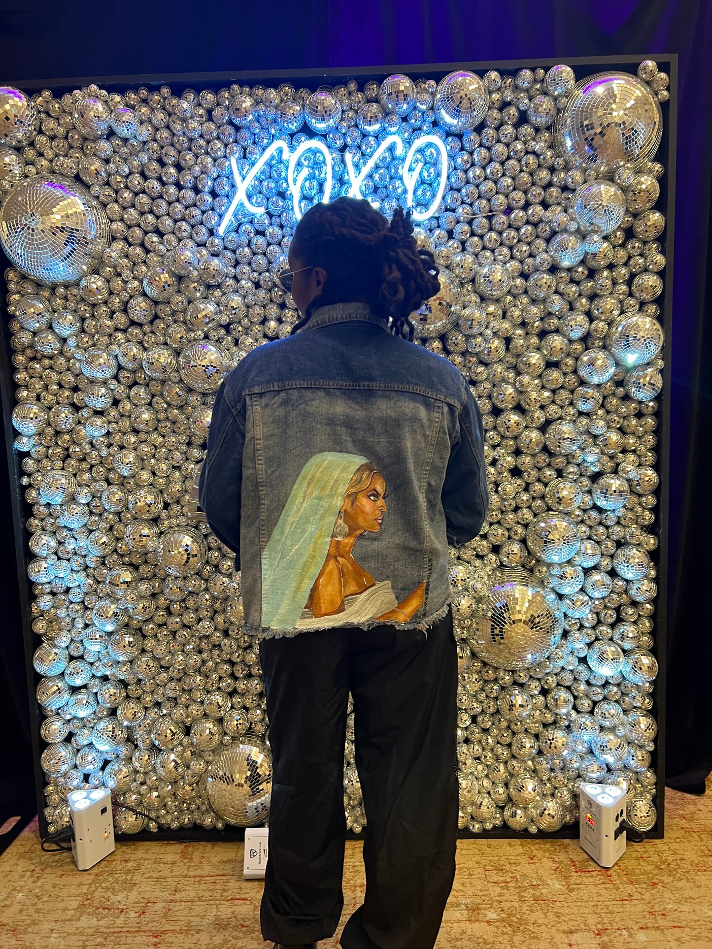“Queen Bee” Hand-Painted Denim Jacket - Custom Beyoncé Jacket - Made to Order