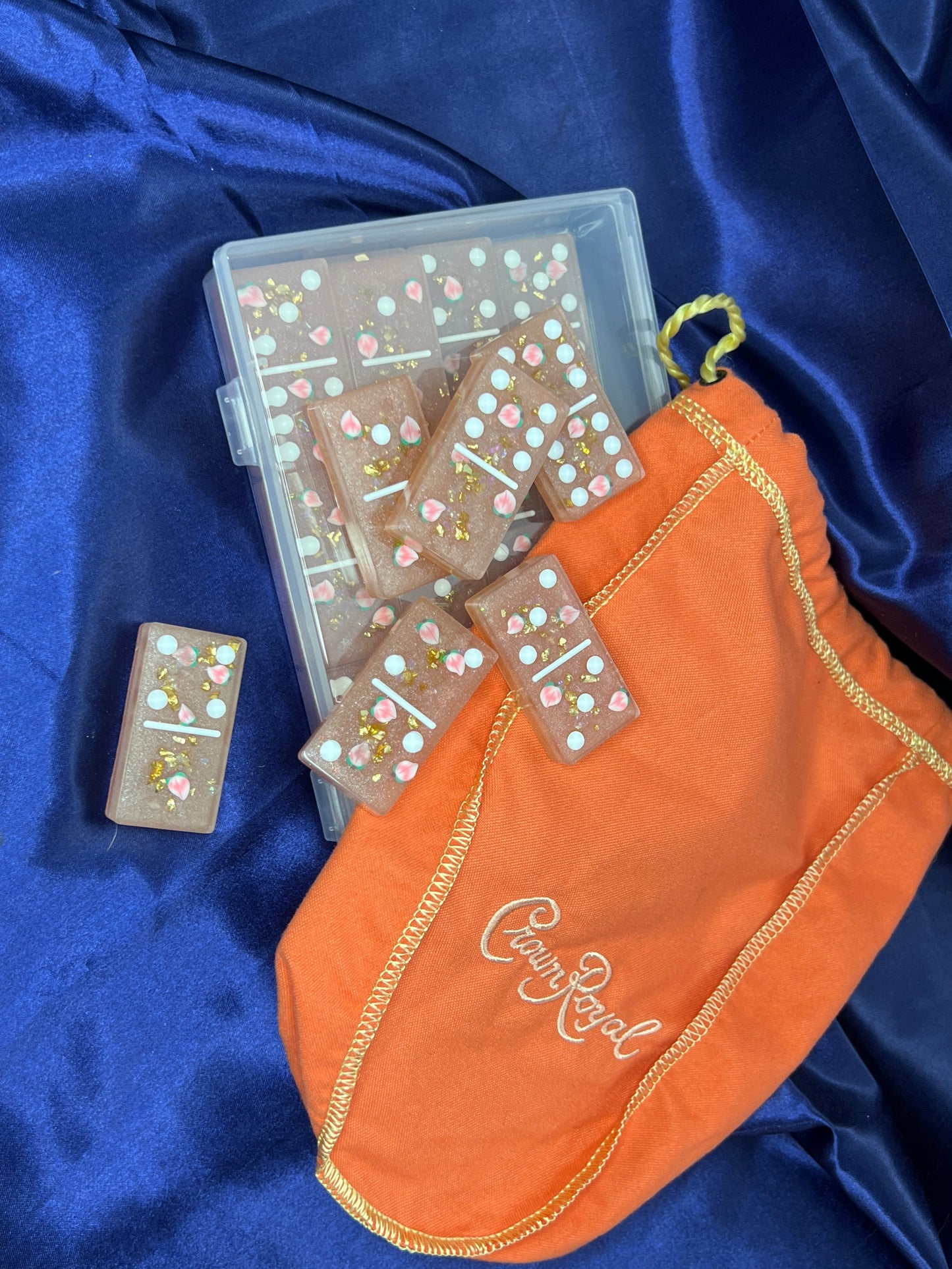 Crown Royal Peach Inspired Domino Set