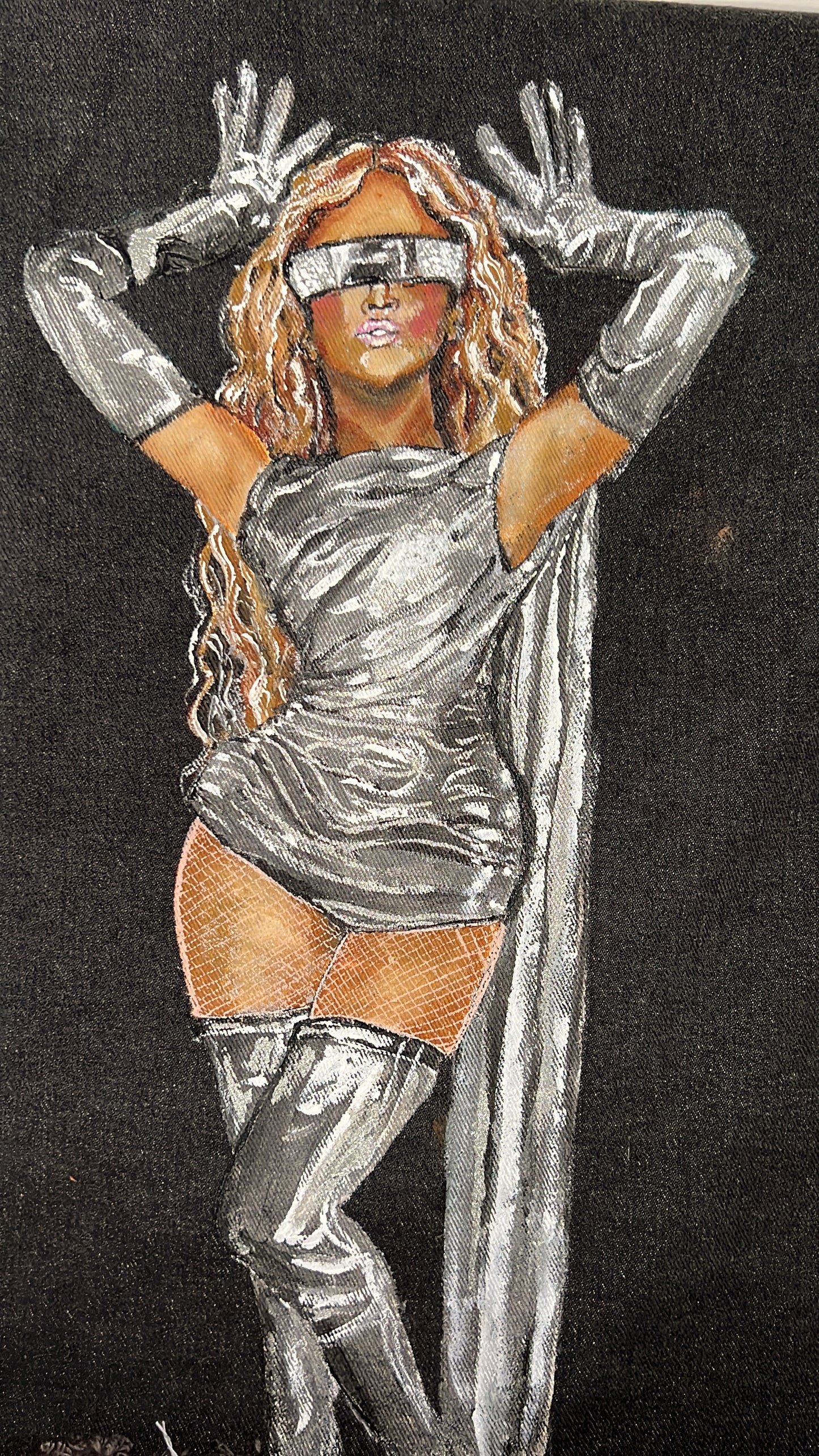 “Queen Bee” Hand-Painted Denim Jacket - Custom Beyoncé Jacket - Made to Order