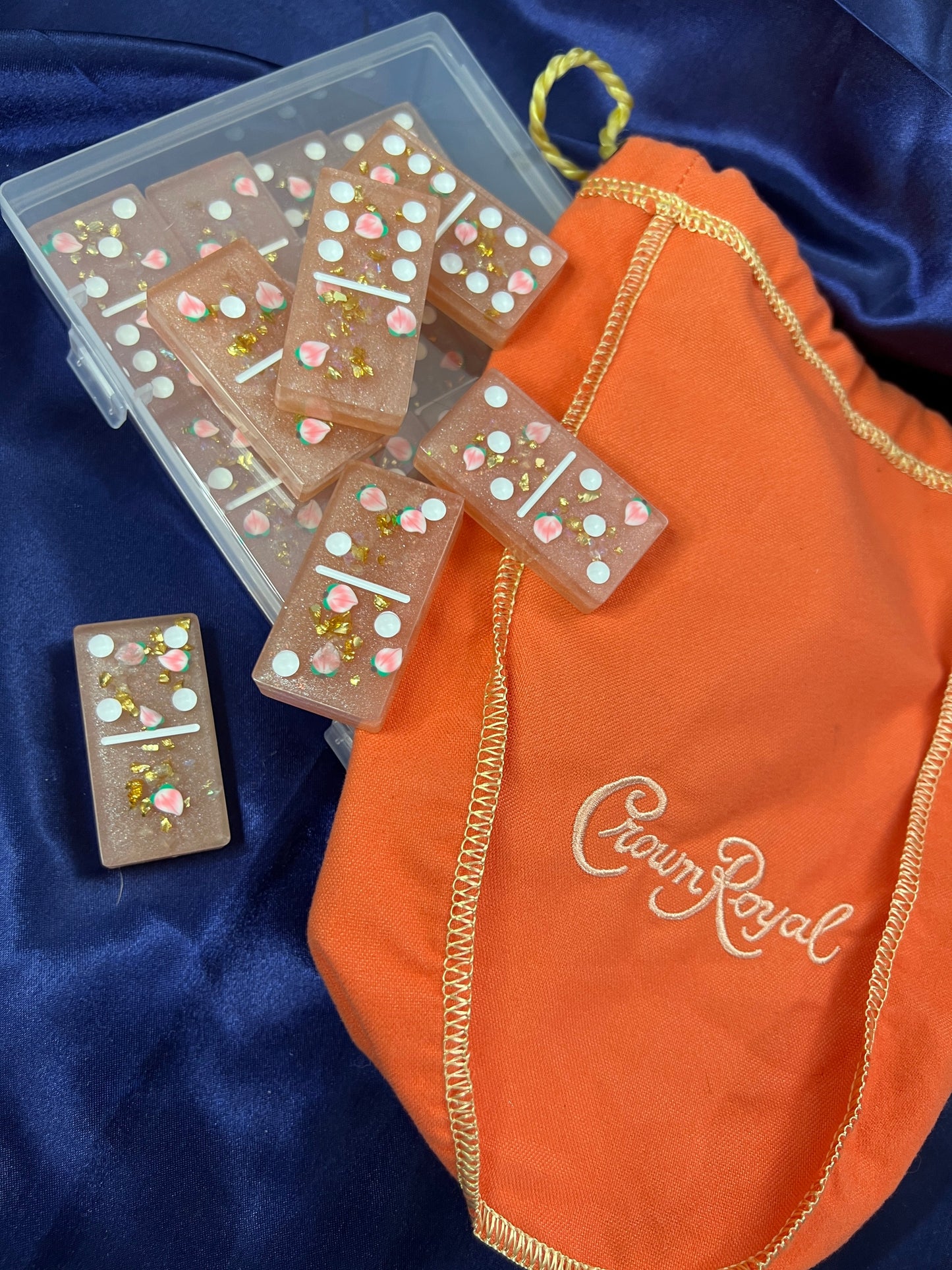 Crown Royal Peach Inspired Domino Set