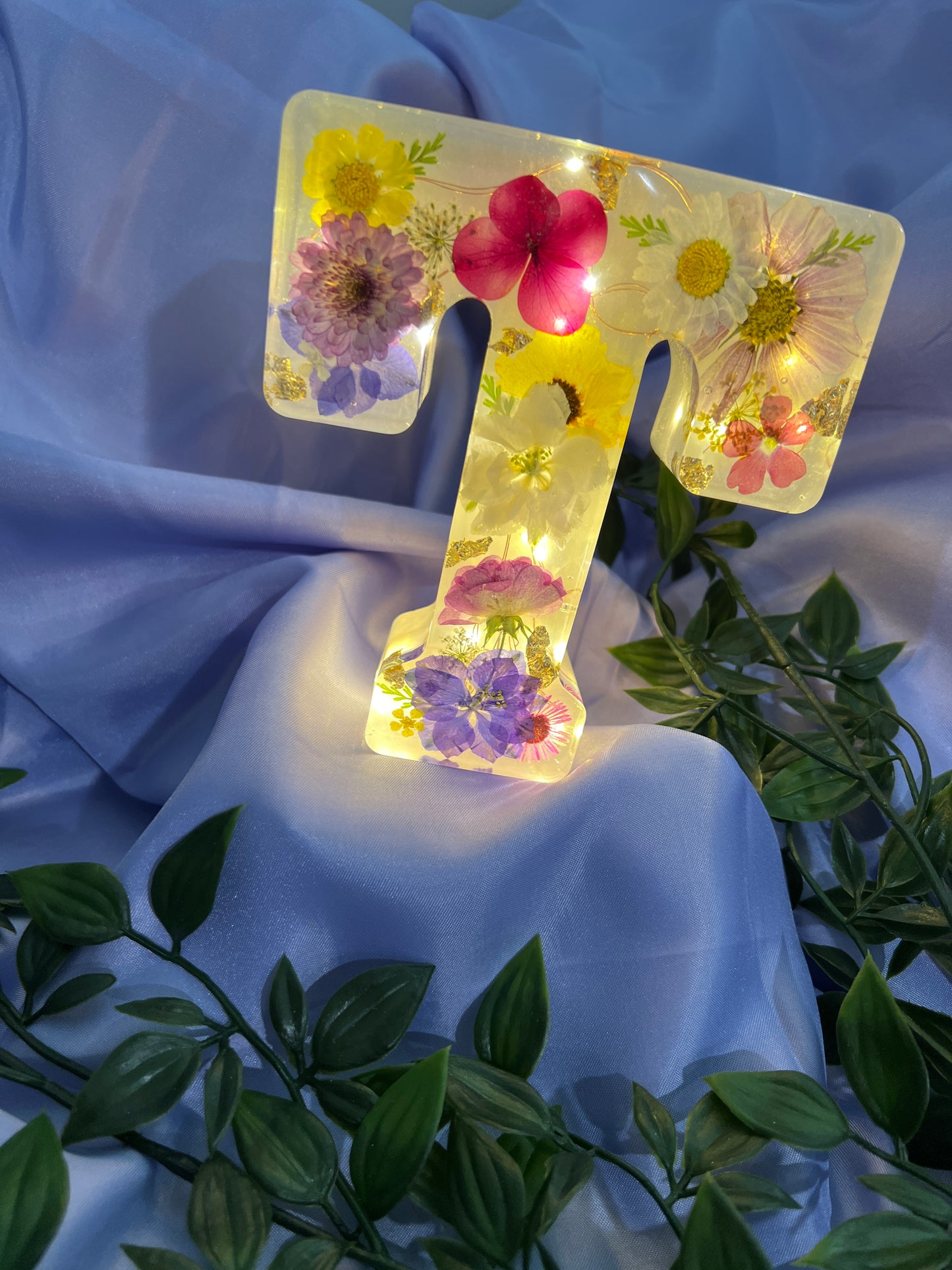 Preserve Your Wedding Flowers - Resin Letters with Fairy Lights - Made to Order