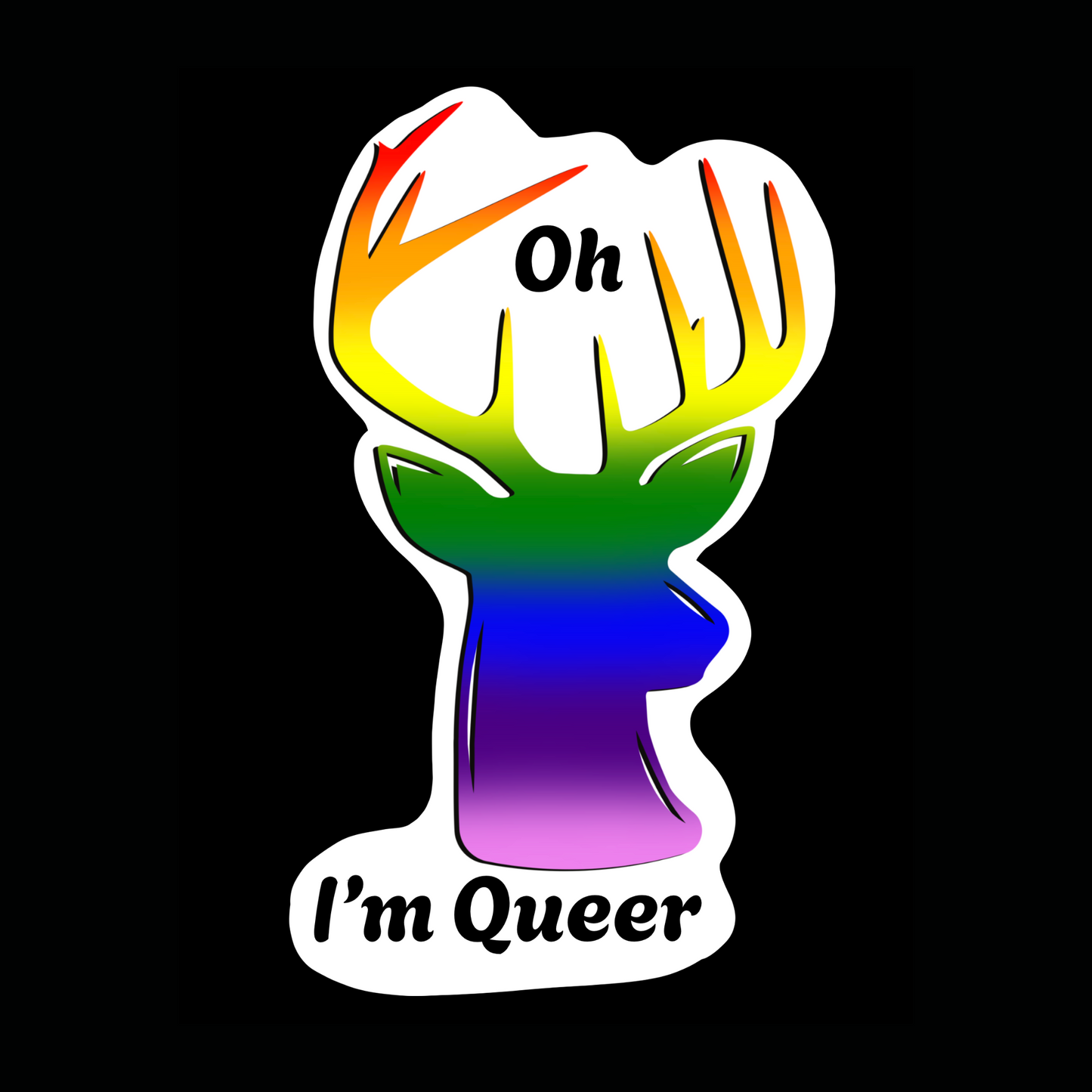 Oh Deer! I’m Queer Sticker
