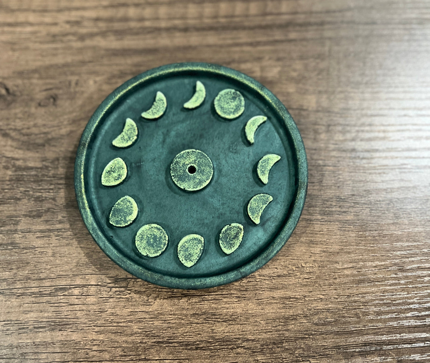 "Lunar Harmony" Matte Round Incense Holder - Made to Order
