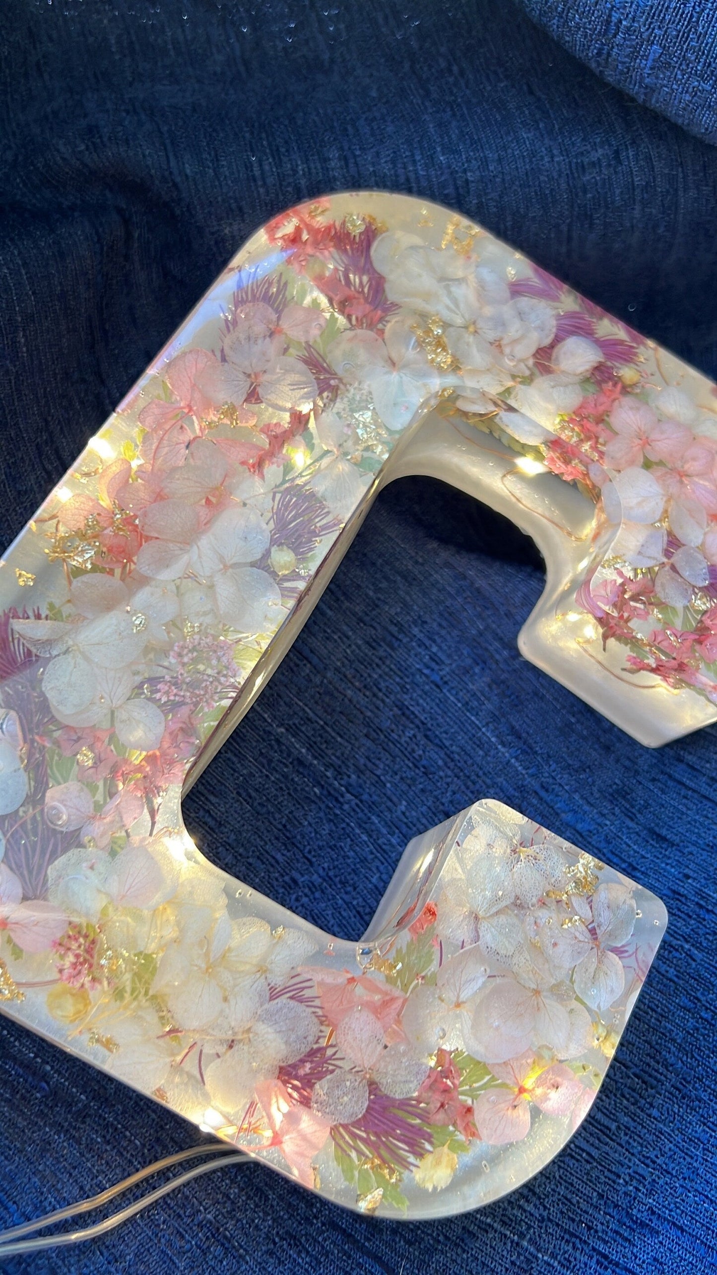 Preserve Your Wedding Flowers - Resin Letters with Fairy Lights - Made to Order