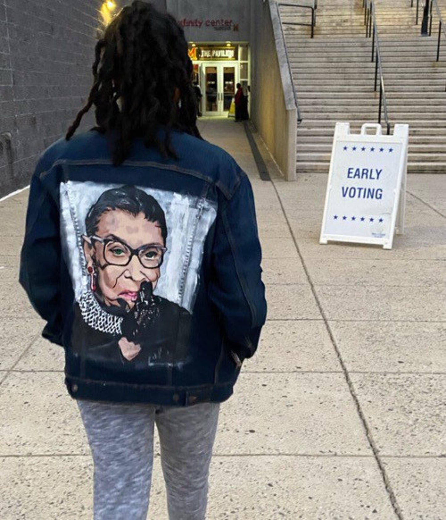 Custom “Notorious RBG” Hand-Painted Denim Jacket - Custom Ruth Bader Ginsburg - RBG