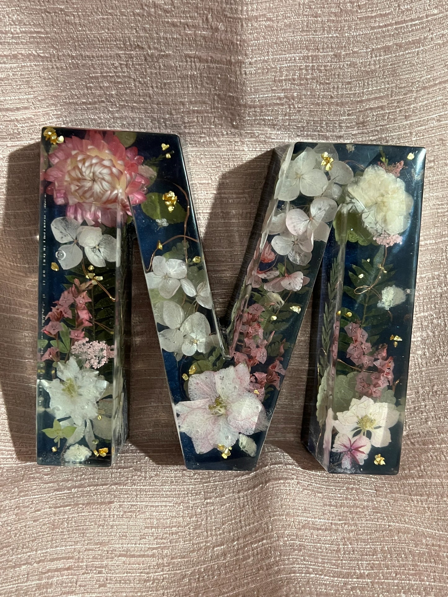 Preserve Your Wedding Flowers - Resin Letters with Fairy Lights - Made to Order