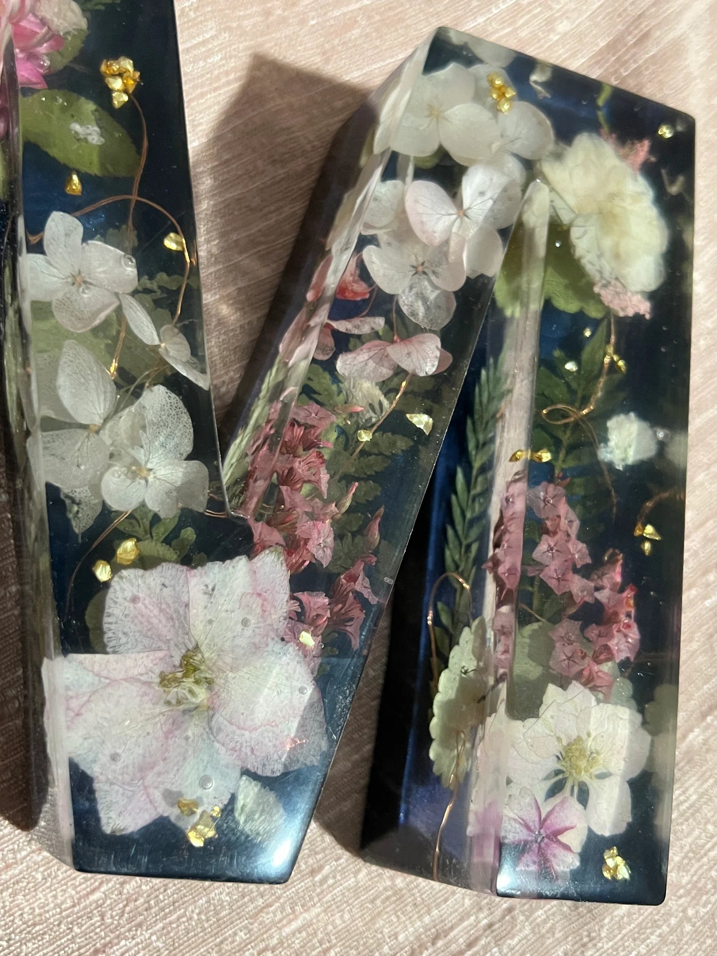 Preserve Your Wedding Flowers - Resin Letters with Fairy Lights - Made to Order