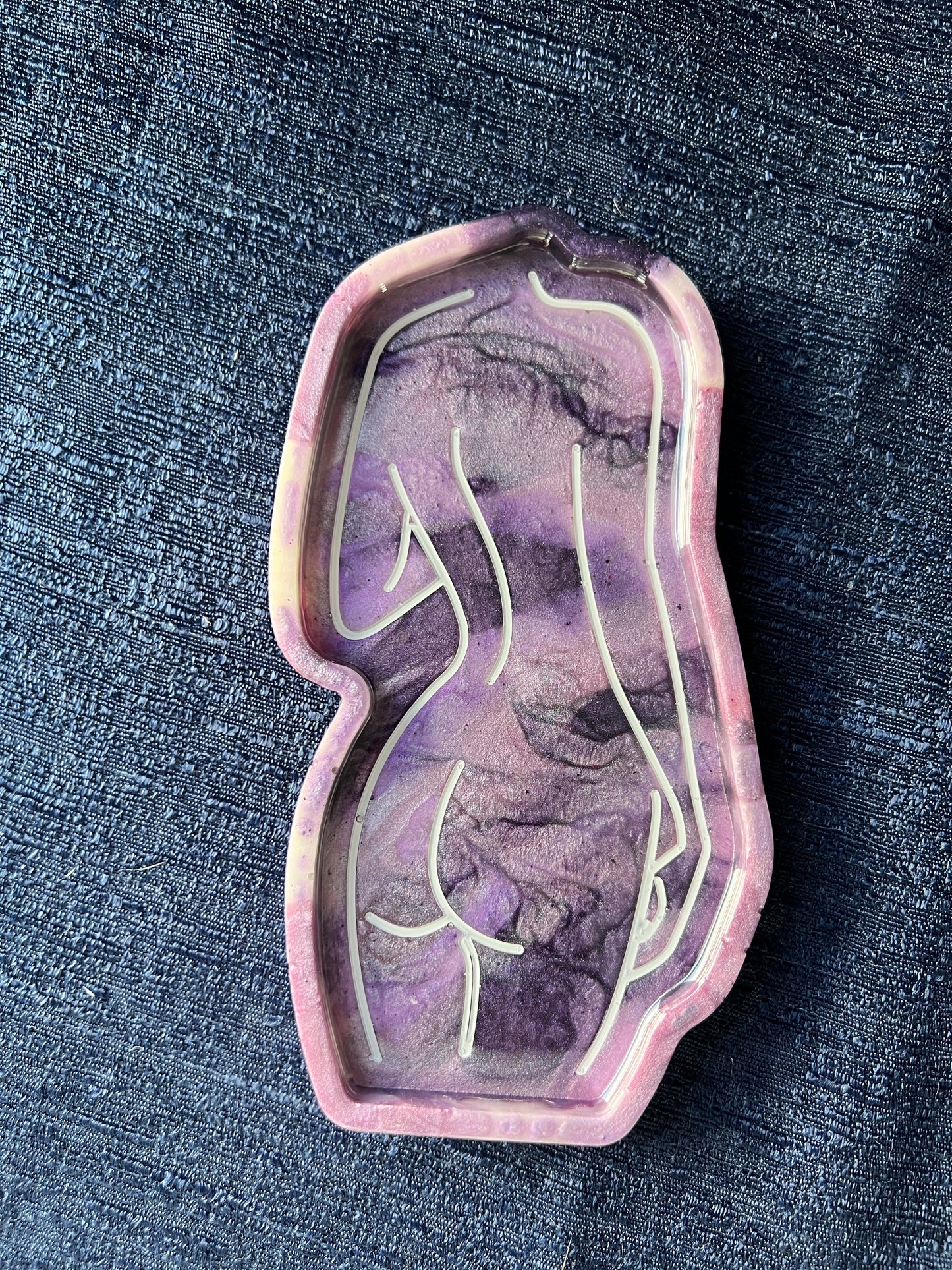 "Feminine Form" Line Art Tray - Elevate Your Space with this Versatile Jewelry Holder - Ring Dish - Soap Dish - Made to Order