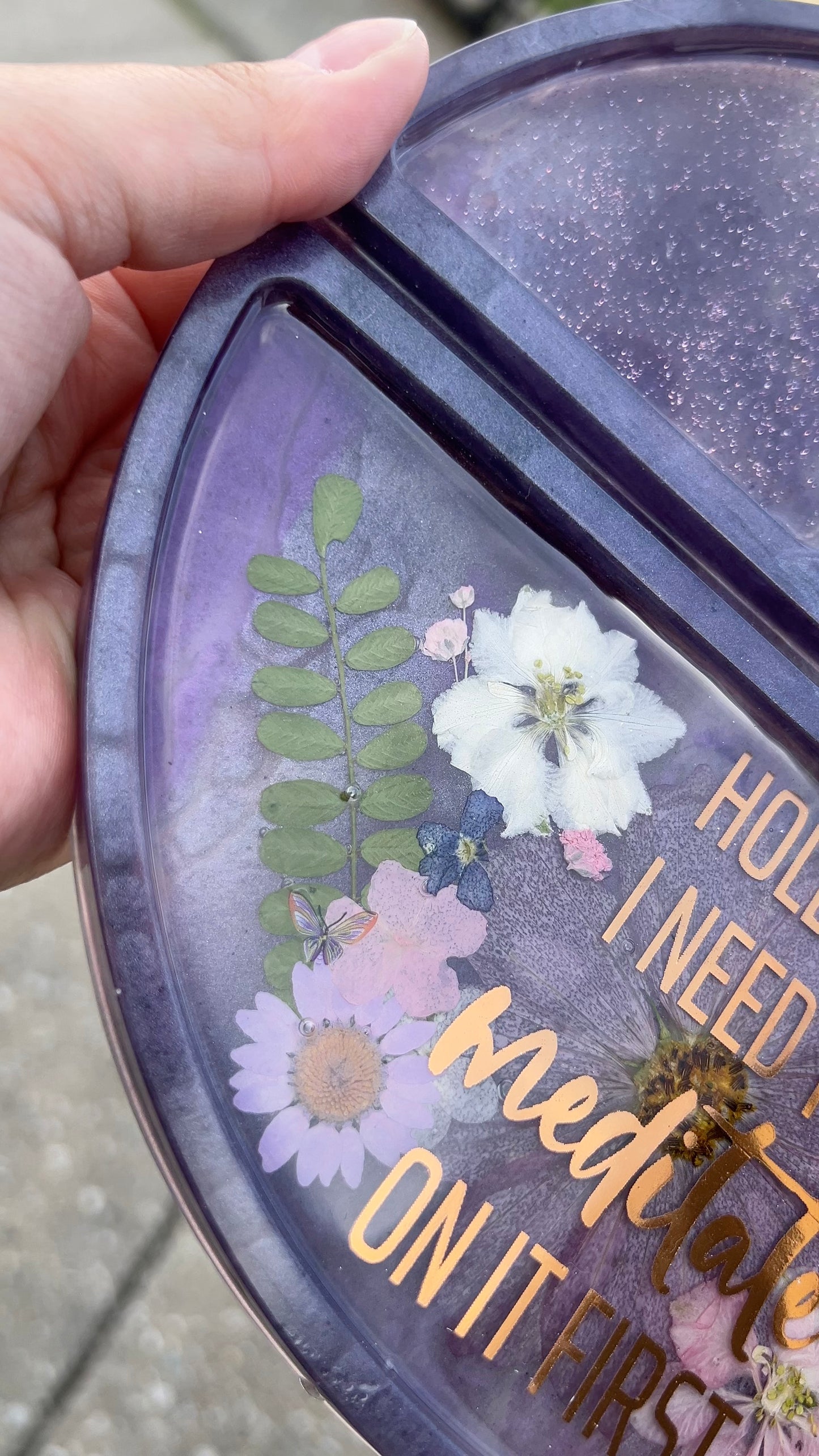 Hold On I Need to Meditate First - Floral Rolling Tray