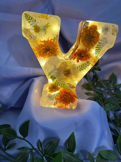 Preserve Your Wedding Flowers - Resin Letters with Fairy Lights - Made to Order