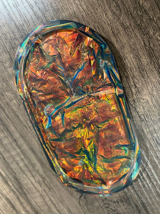 Iridescent Trinket Dish Pill Tray Made to Order