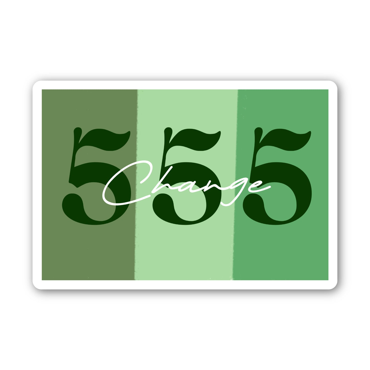555 - Change - Angel Number Sticker