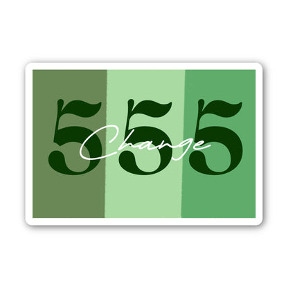 555 - Change - Angel Number Sticker