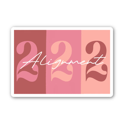 222 - Alignment - Angel Number Sticker