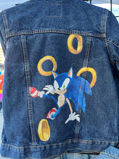 Kids Hand-Painted Denim Jacket - Little Mermaid Tribute