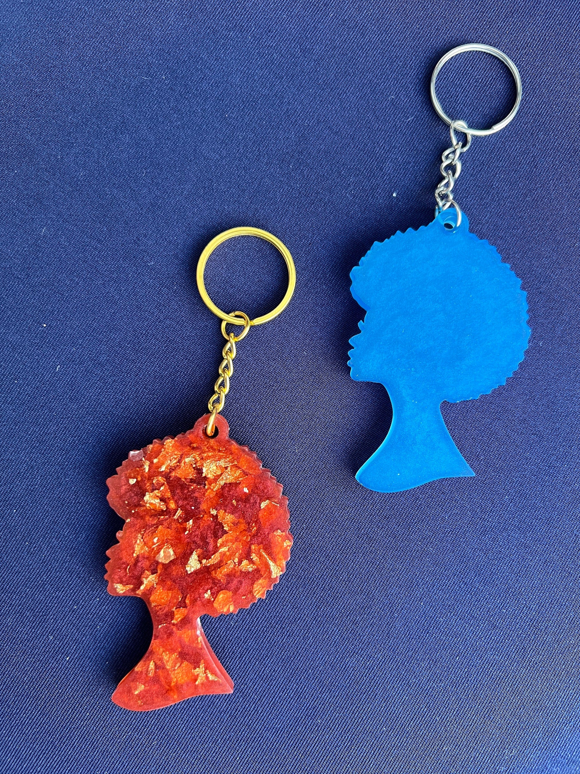 Natural Babe - Afro Lady - Made To Order - Keychain