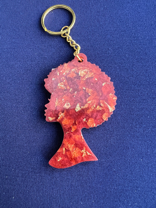Natural Babe - Afro Lady - Made To Order - Keychain