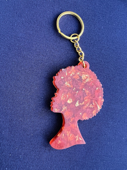 Natural Babe - Afro Lady - Made To Order - Keychain