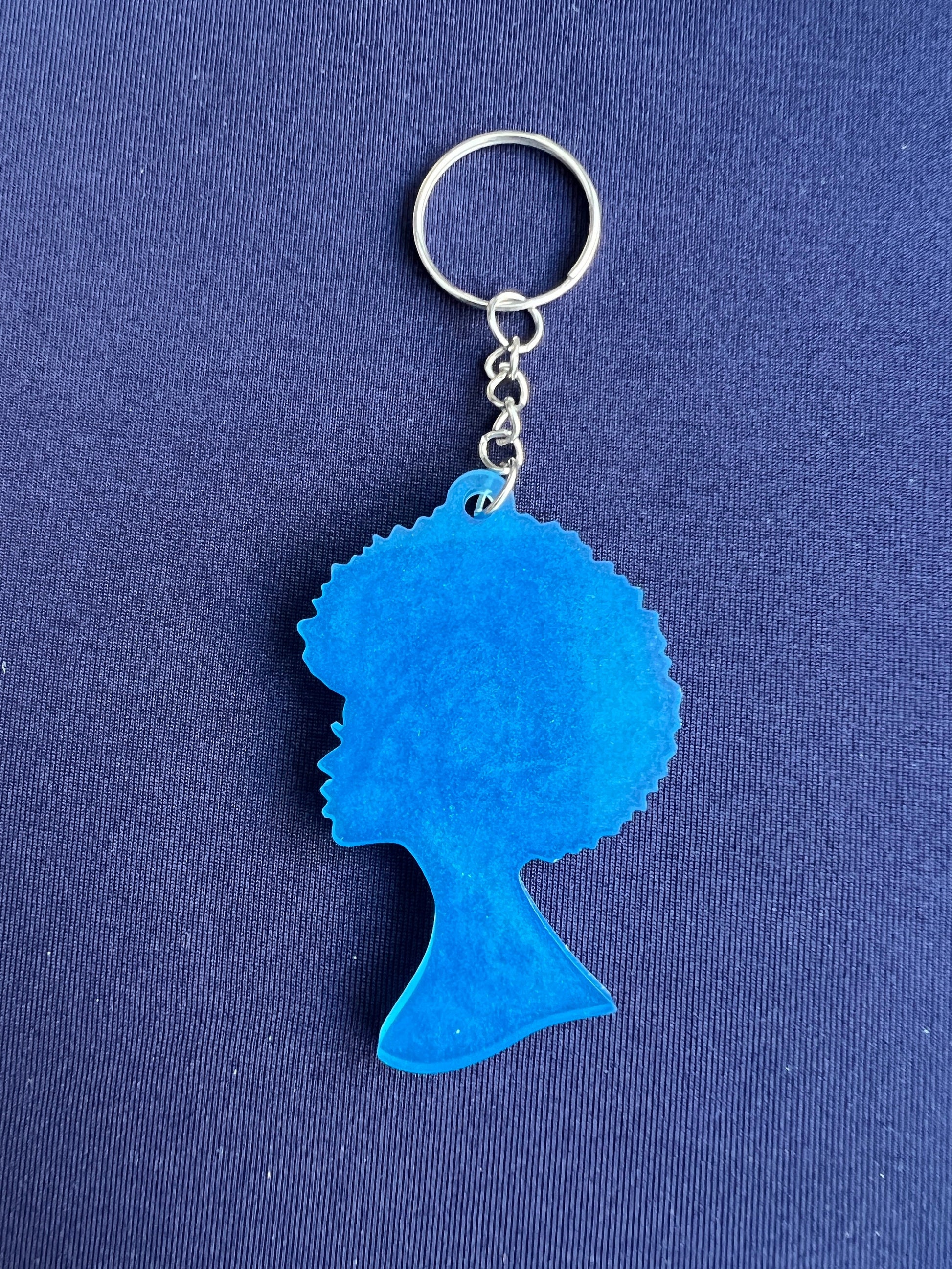 Natural Babe - Afro Lady - Made To Order - Keychain